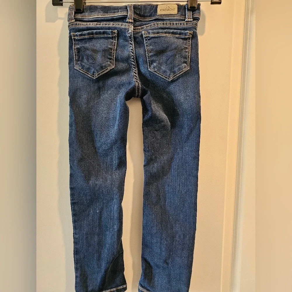 Girls sz6‎ Jeans Dark Wash Denim Pants Adjustable Waist Casual Everyday School
